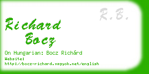 richard bocz business card